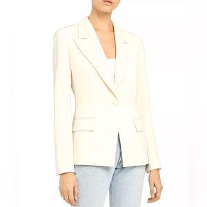 NWOT Theory tailored slim-fit blazer, off-white - size 2